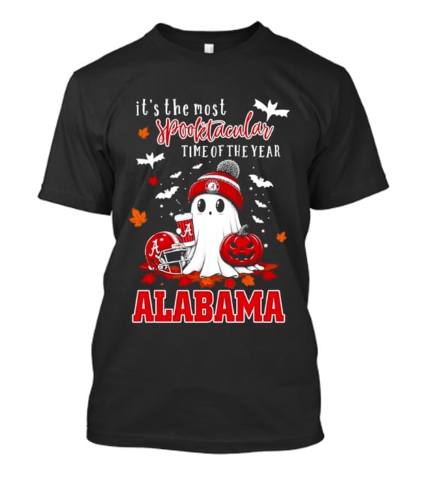 Alabama Crimson Tide Halloween Ghost It's The Most Spooktacular Time Of The Year 2026 T-Shirt