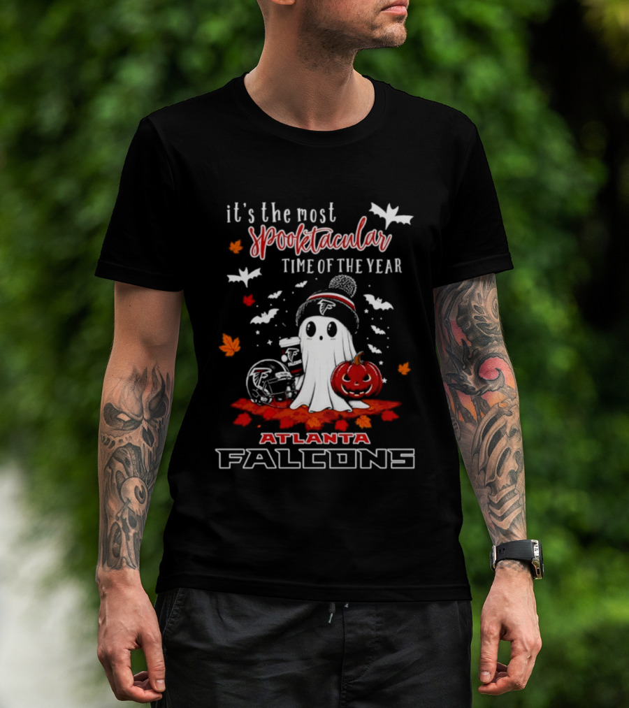 Atlanta Falcons Halloween Ghost 2026 It's The Most Spooktacular Time Of The Year T-Shirt