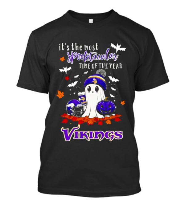Vikings Halloween 2026 It's The Most Spooktacular Time Of The Year T-Shirt