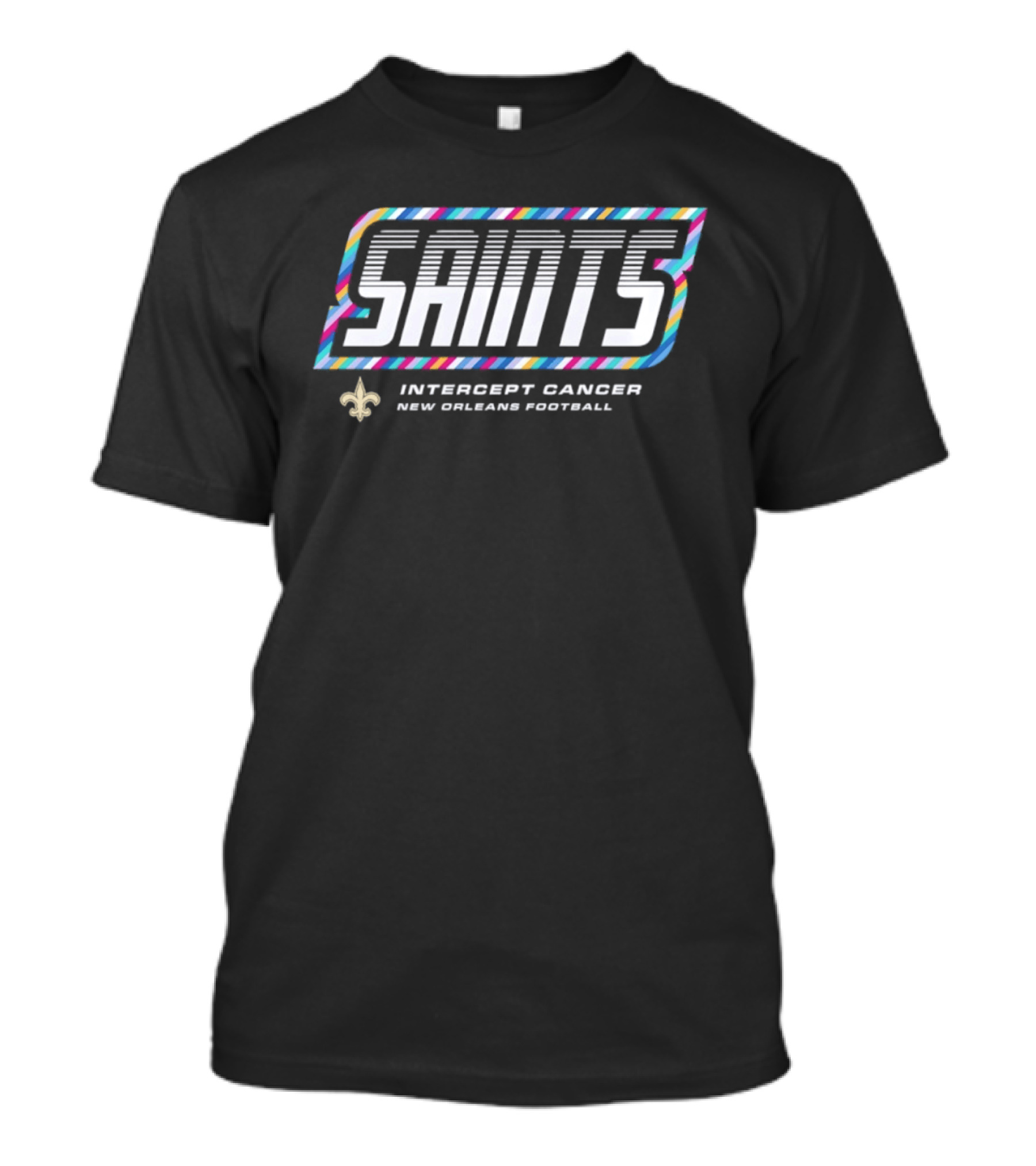 New Orleans Saints Intercept Cancer New Orleans Football 2026 Crucial Catch T-Shirt