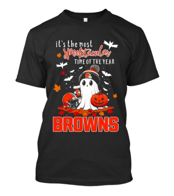 Cleveland Browns Spooktacular Halloween Ghost Time Of The Year T-Shirt