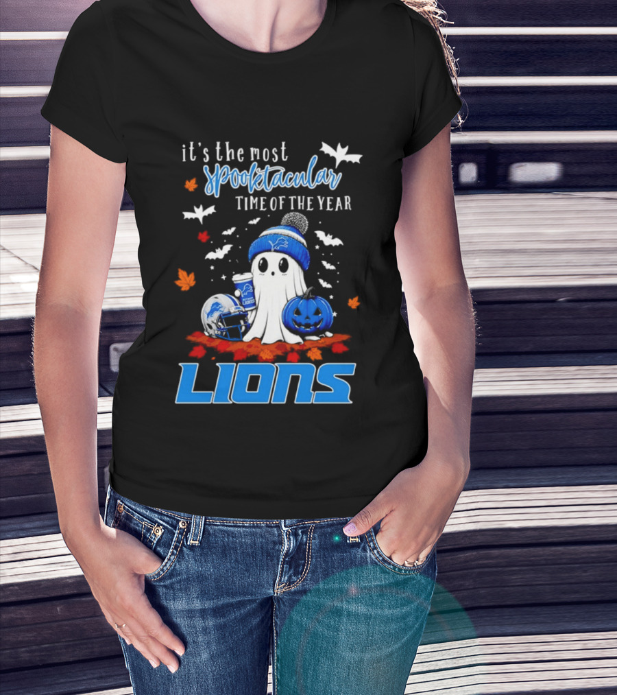 Detroit Lions Halloween Ghost Spooktacular Time Of The Year 2026 T-Shirt