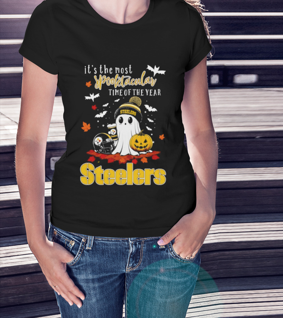 Pittsburgh Steelers Halloween 2026 Spooktacular Time Ghost Pumpkin Football T-Shirt