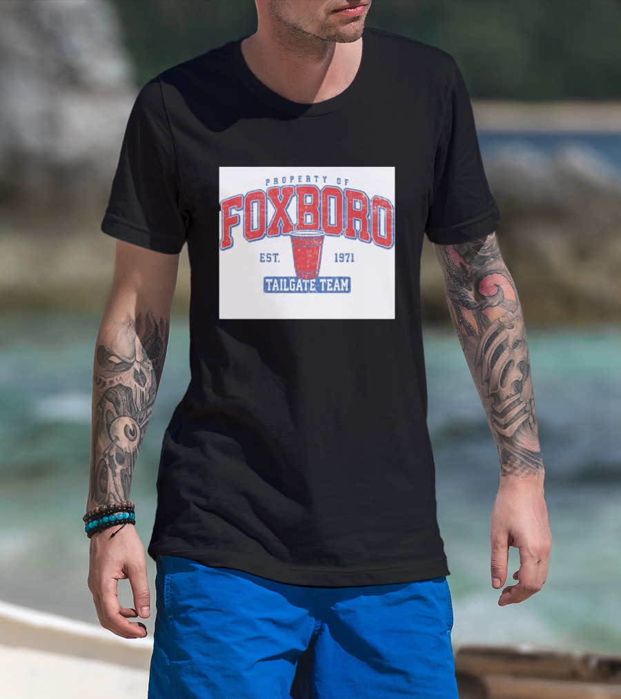Property Of Foxboro Tailgate Team Est. 1971 Red Cup T-Shirt