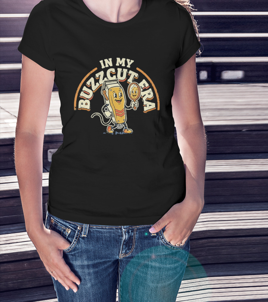 In My Buzzcut Era Vintage Clippers Cartoon T-Shirt