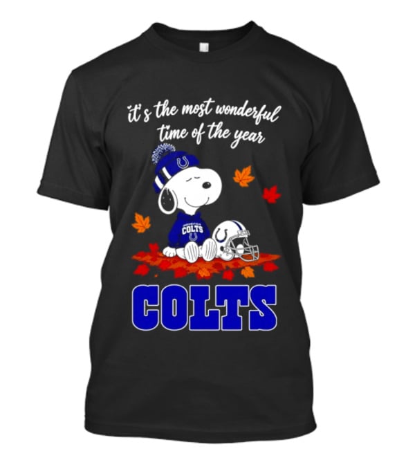 It's The Most Wonderful Time Of The Year Colts Snoopy Fall Halloween T-Shirt