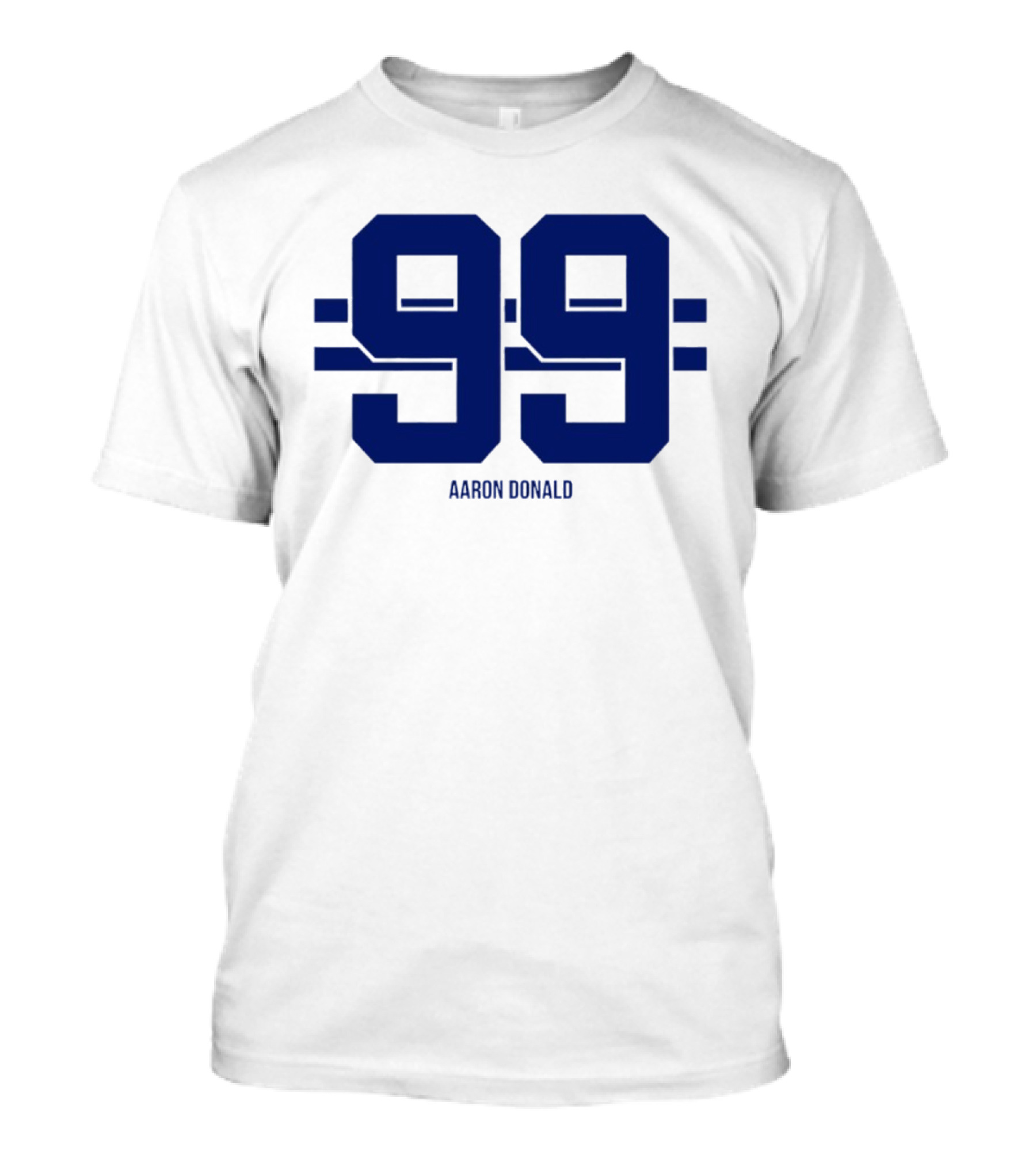 Aaron Donald 99 Los Angeles Rams Stripe Number T-Shirt