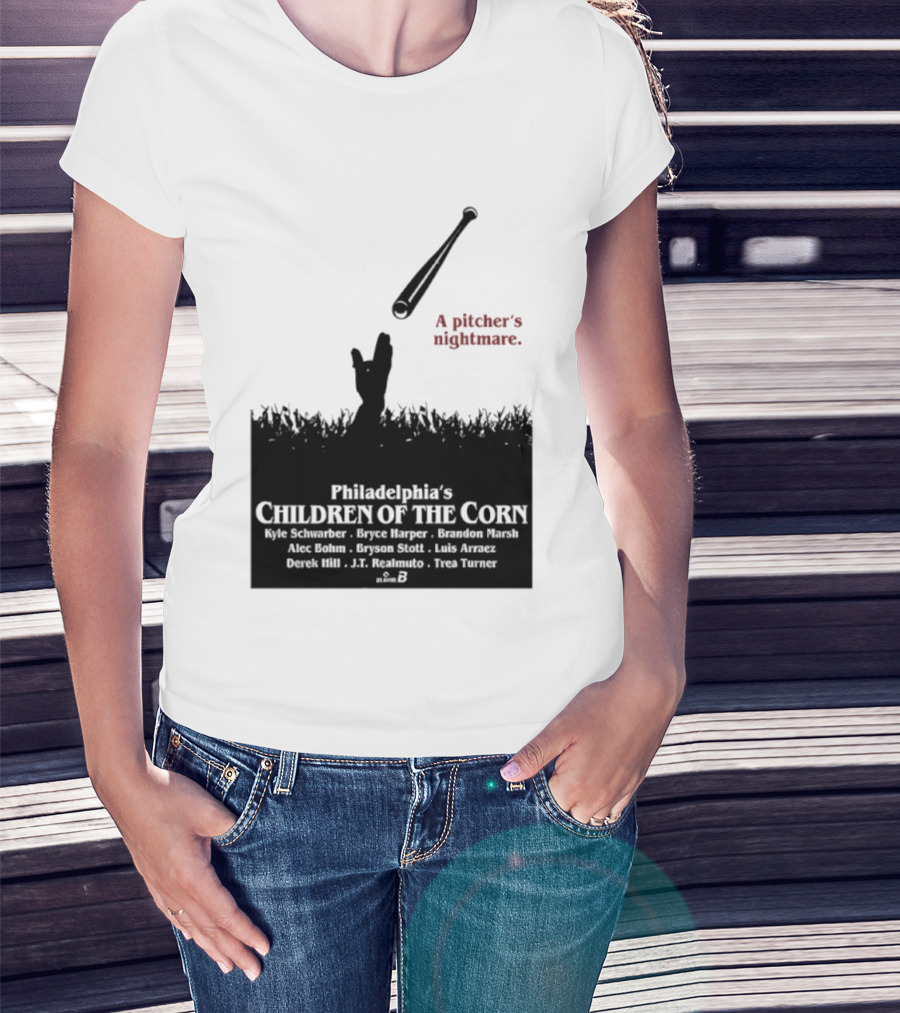 Philadelphia Phillies A Pitcher's Nightmare Children Of The Corn T-Shirt