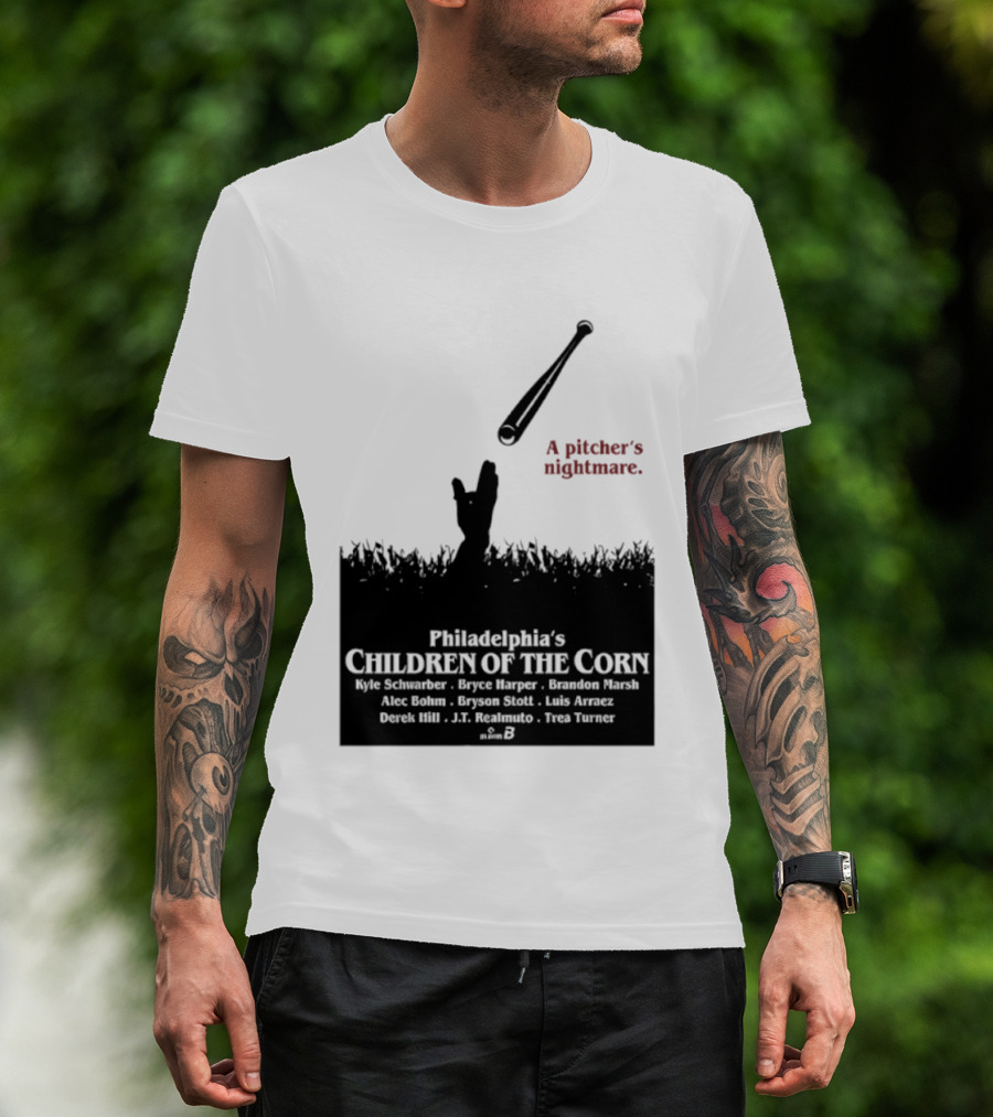 Philadelphia Phillies A Pitcher's Nightmare Children Of The Corn T-Shirt
