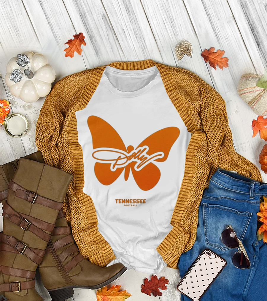Tennessee Vols Dolly Butterfly Football T-Shirt