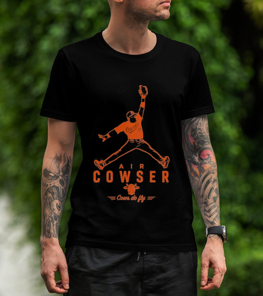 AIr Colton Cowser Jumpman Parody Cows Do Fly T-Shirt
