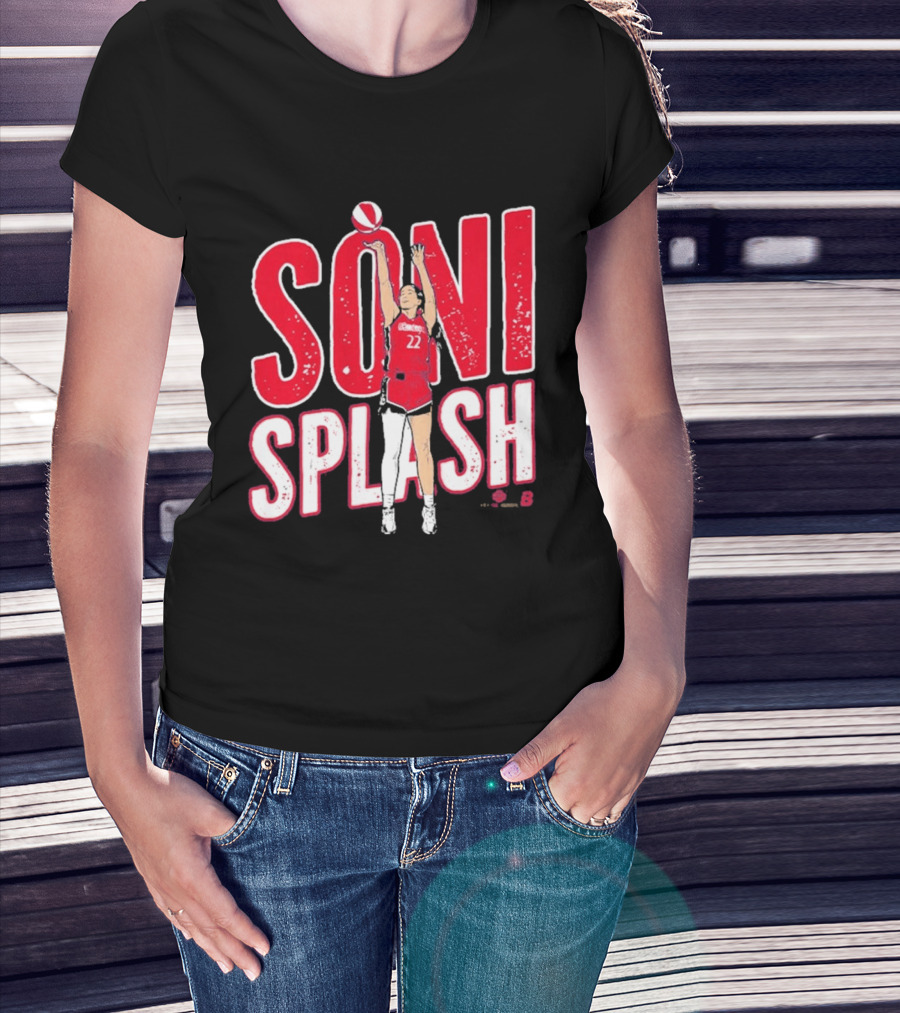 Soni Splash Basketball Player Red Uniform Number 22 T-Shirt