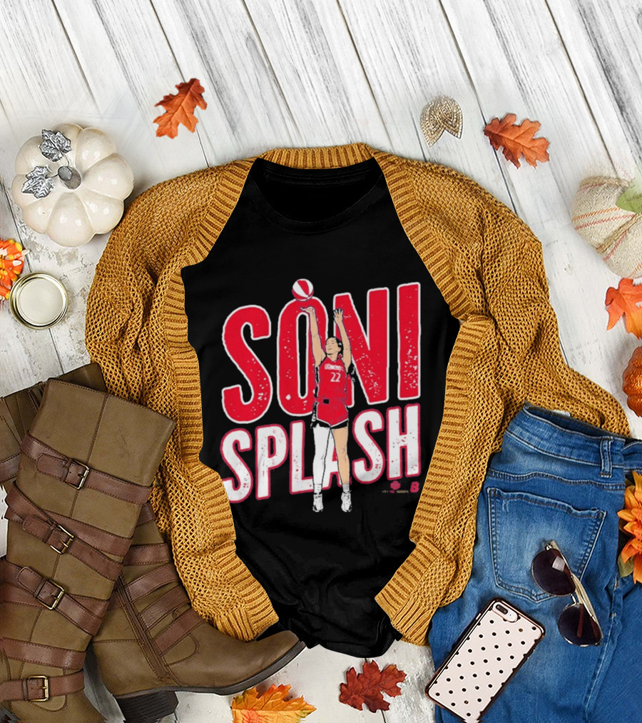 Soni Splash Basketball Player Red Uniform Number 22 T-Shirt