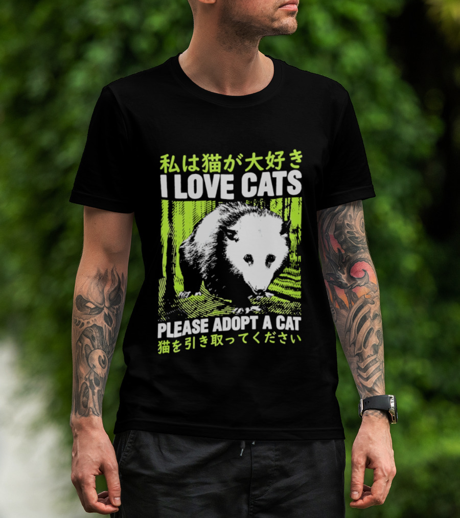 I Love Cats Please Adopt A Cat T-Shirt