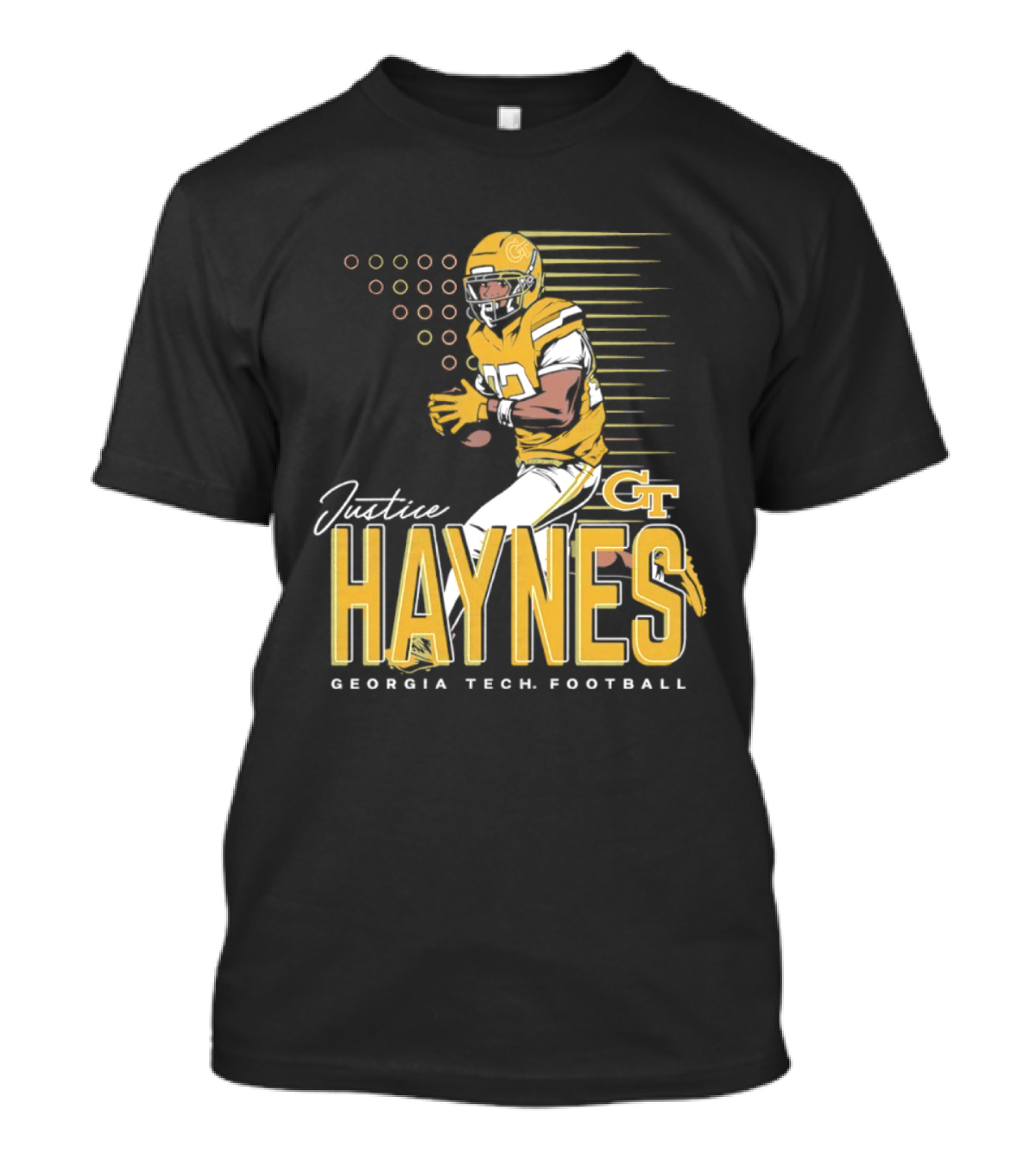 Justice Haynes Georgia Tech Yellow Jackets Football GT T-Shirt