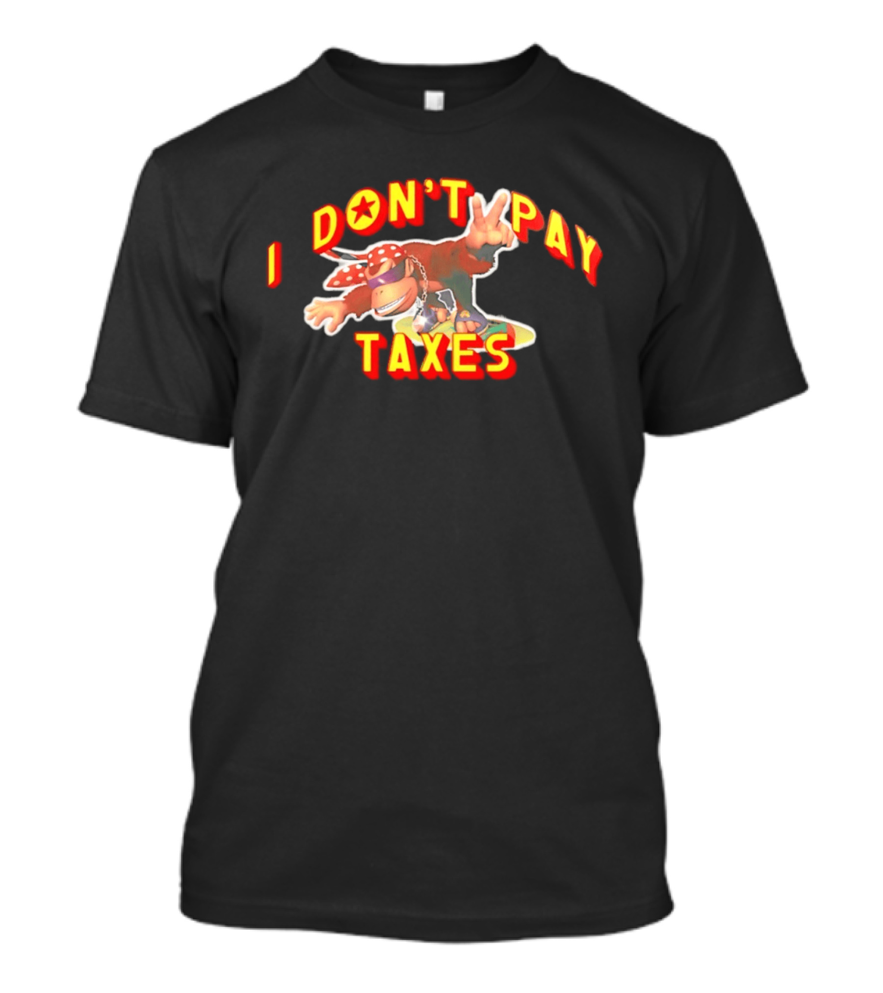 I Don't Pay Taxes Cool Monkey With Peace Sign T-Shirt