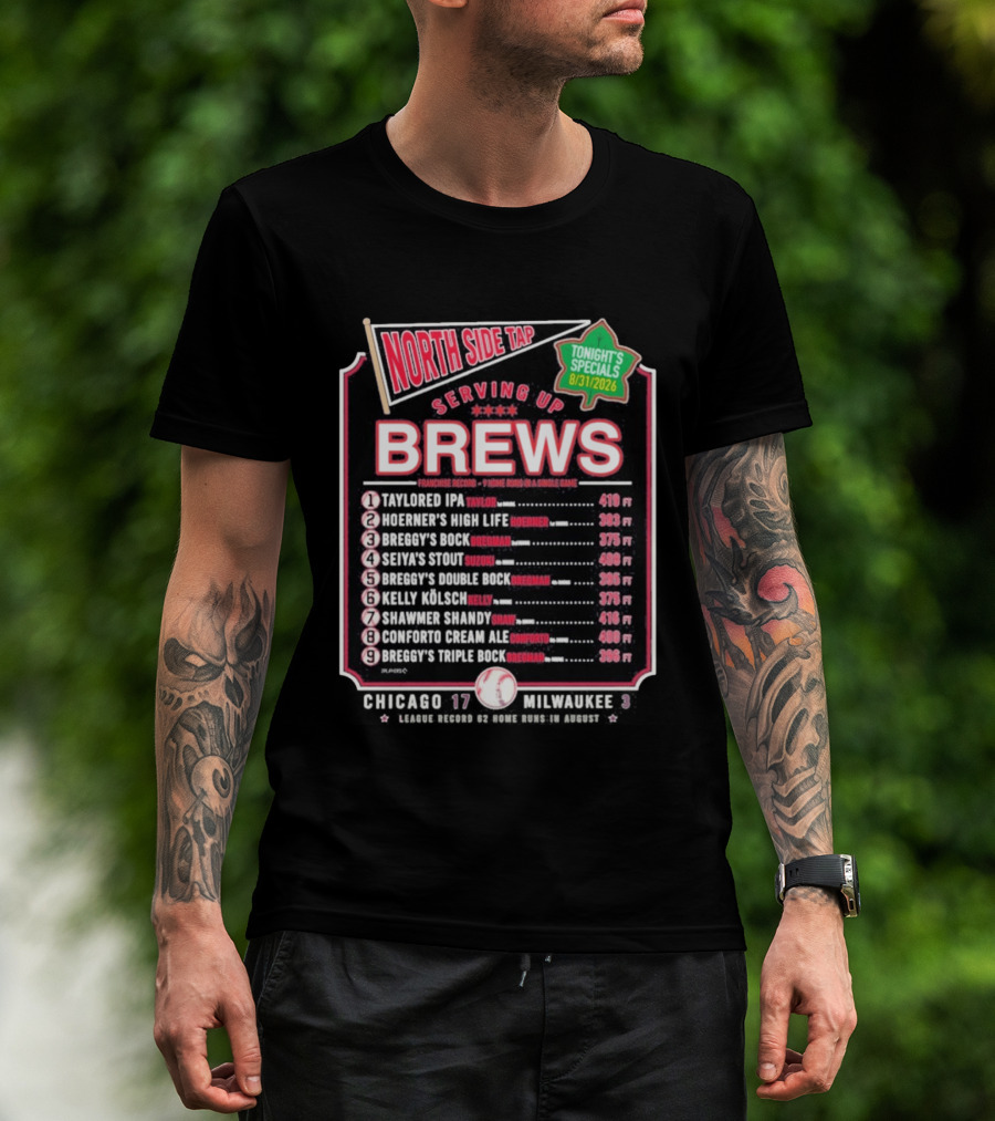 North Side Tap Serving Brews Tonight's Specials Taylored IPA Hoerner's High Life Breggy's Bock T-Shirt