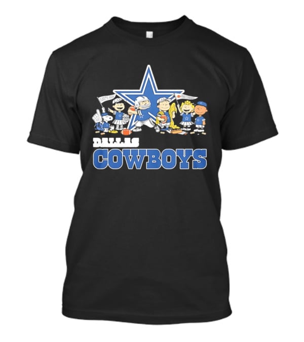 Dallas Cowboys Peanuts Characters Team Collaboration T-Shirt