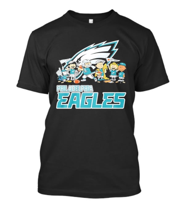 Peanuts Philadelphia Eagles Characters NFL Collaboration T-Shirt