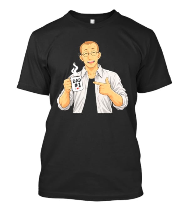 Shou Tucker Dad #1 Anime Character Holding A Cup T-Shirt