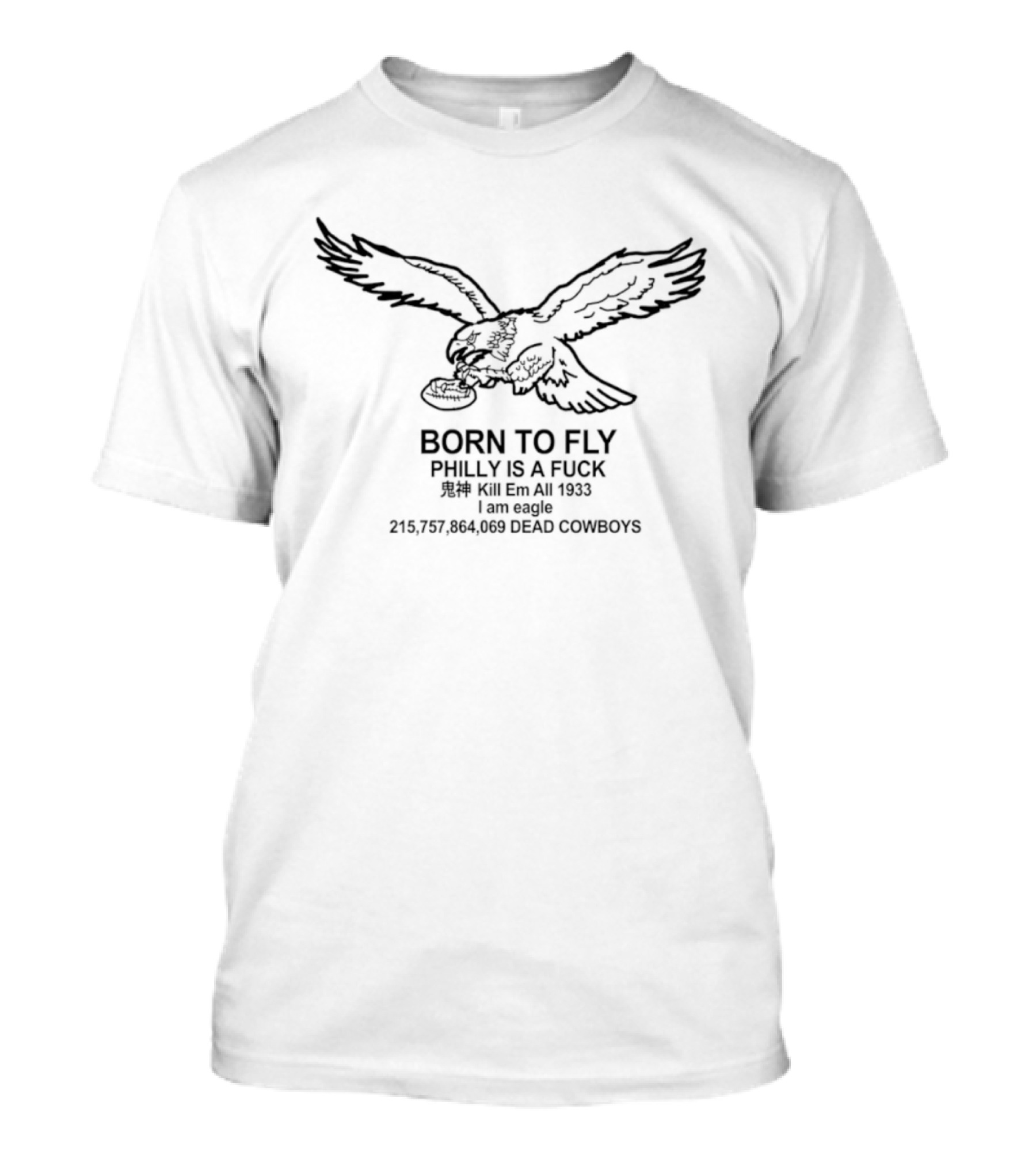 Born To Fly Eagle Philly 34 To 17 Dallas Cowboys T-Shirt