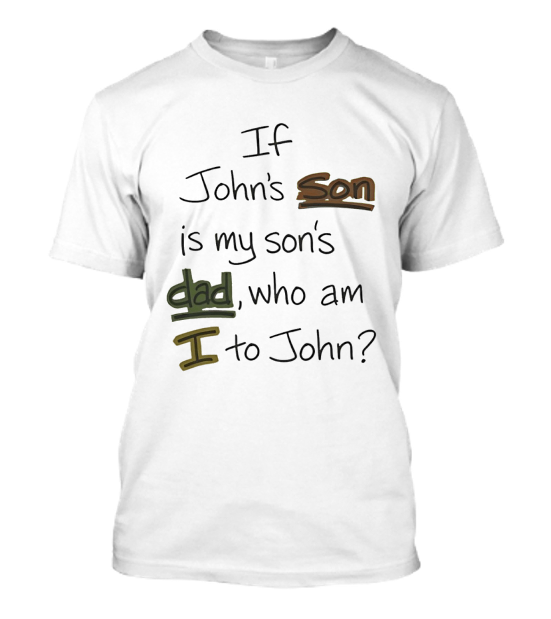 Who Am I To John If John's Son Is My Son's Dad T-Shirt
