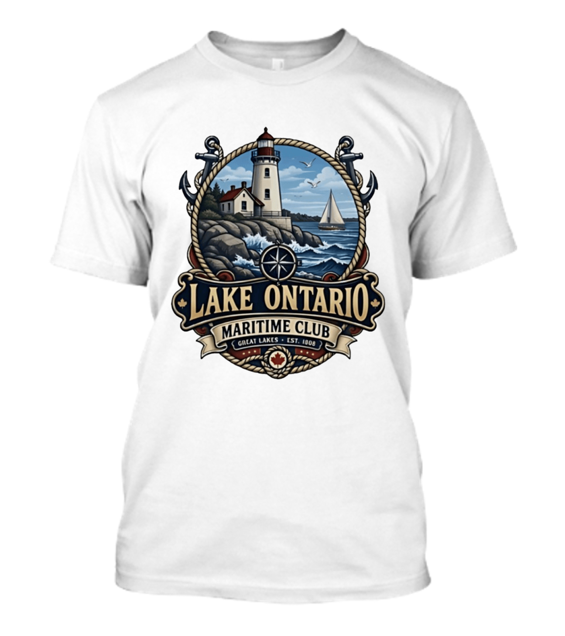 Lake Ontario Maritime Club Great Lakes Nautical Heritage Est. 1908 T-Shirt
