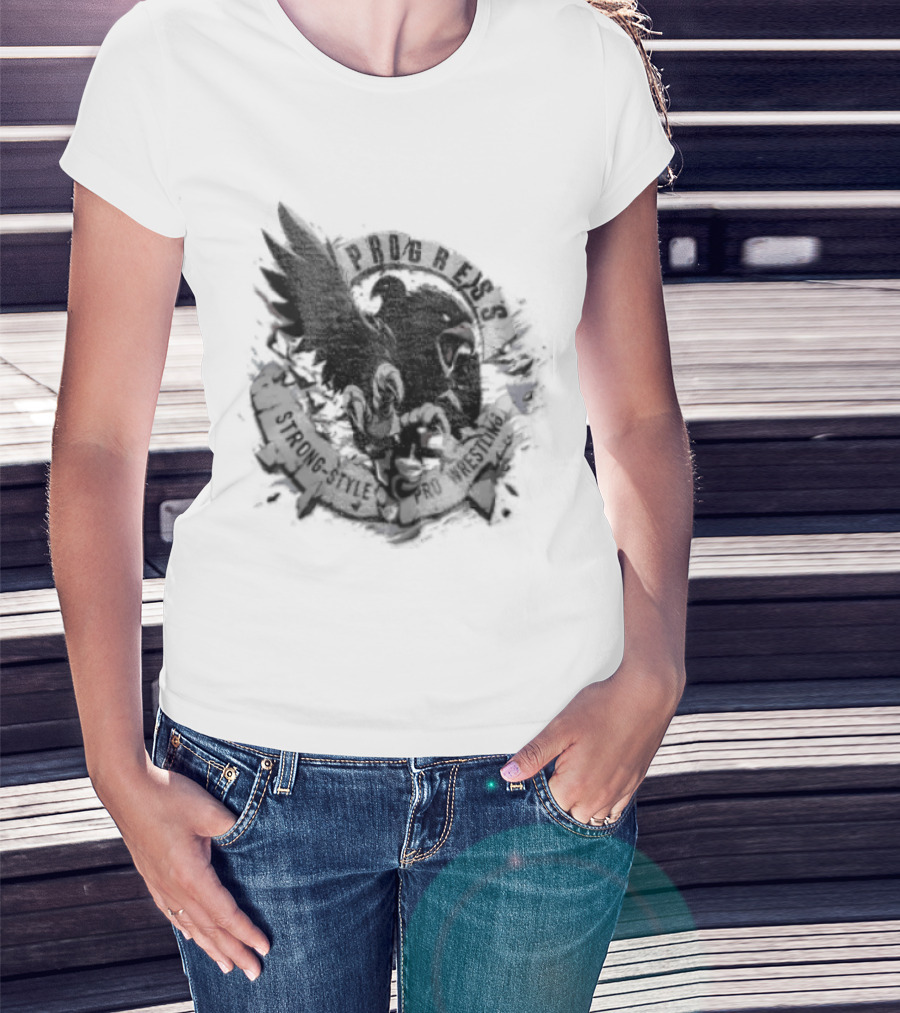 Progress Wrestling Eagle Strong Style Pro Wrestler T-Shirt