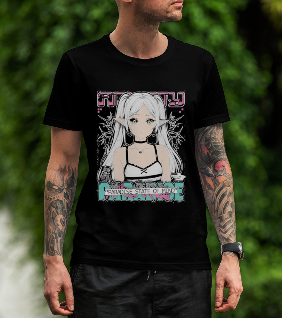 Best Frieren Paradise State Of Mind Anime Aesthetic Elf Girl T-Shirt