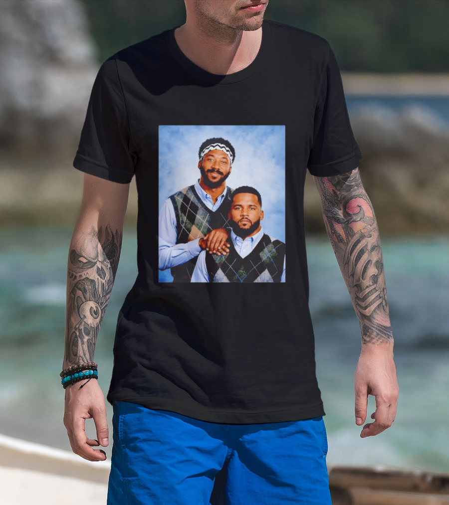 Myles Garrett Aaron Donald Los Angeles Rams Step Brothers T-Shirt