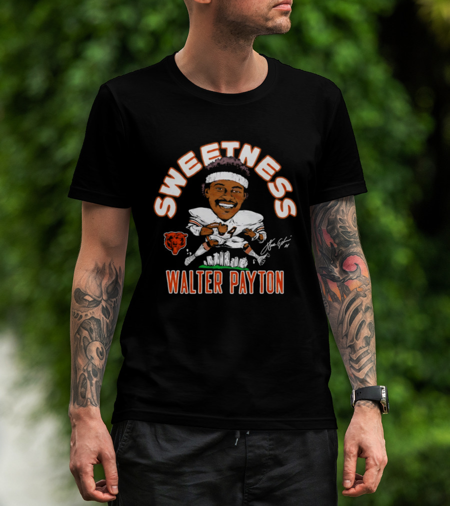 Sweetness Walter Payton Chicago Bears Caricature T-Shirt