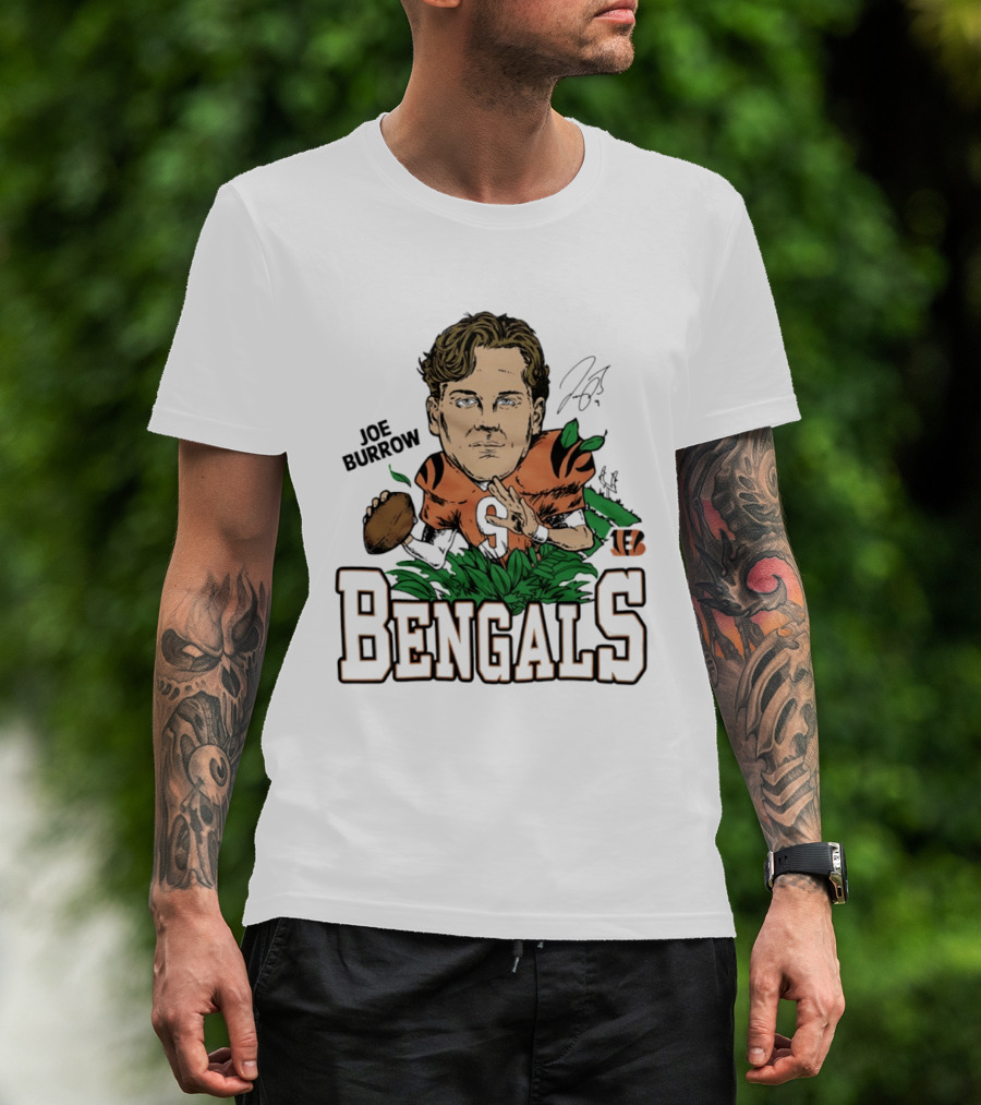 Joe Burrow Bengals Football Caricature Cincinnati T-Shirt