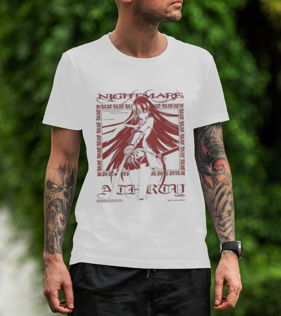 Nightmare Athrty Anime Girl Sword Art Magic Mics Time Warp Famco Brands T-Shirt