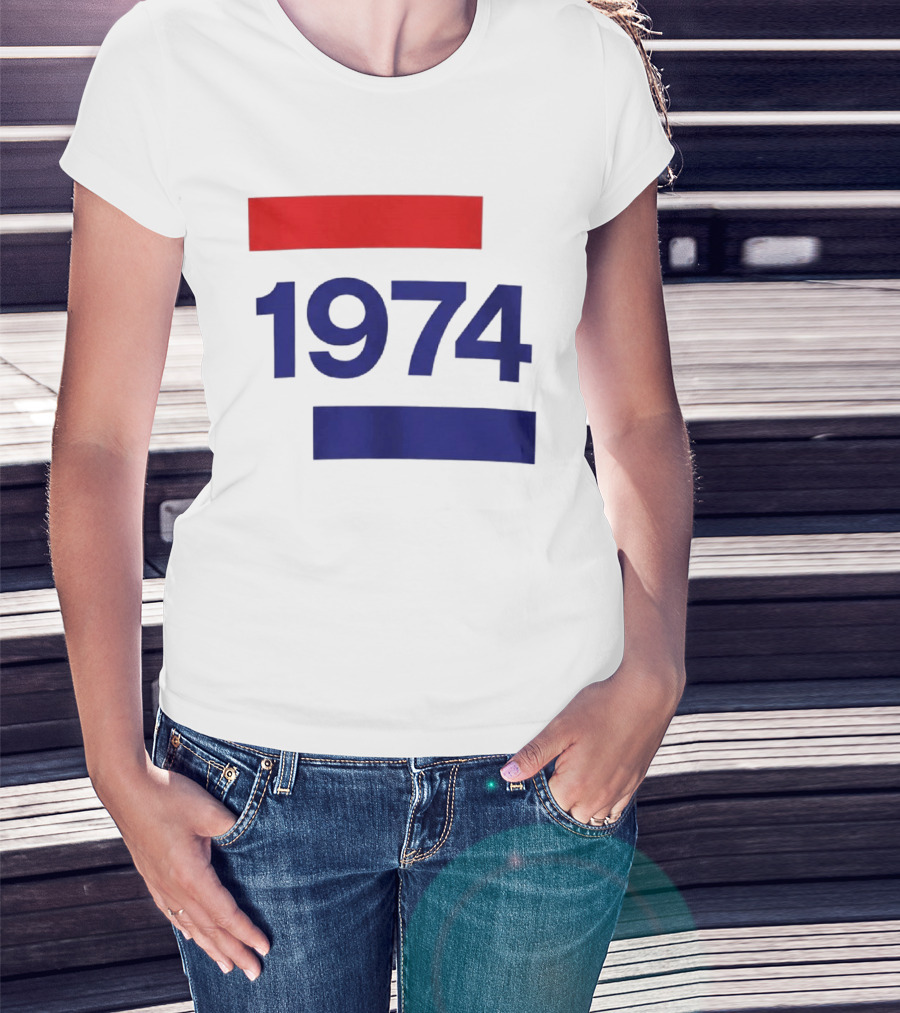 Chris Martin 1974 Vintage Blue And Red Stripes T-Shirt