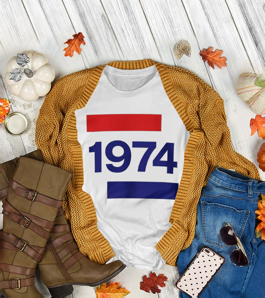 Chris Martin 1974 Vintage Blue And Red Stripes T-Shirt