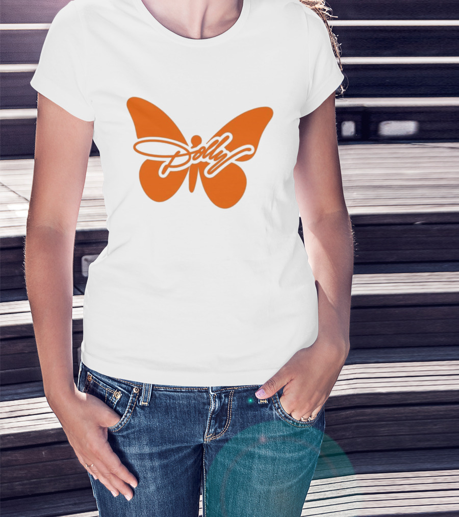 Dolly Parton Butterfly Orange Country Legend T-Shirt