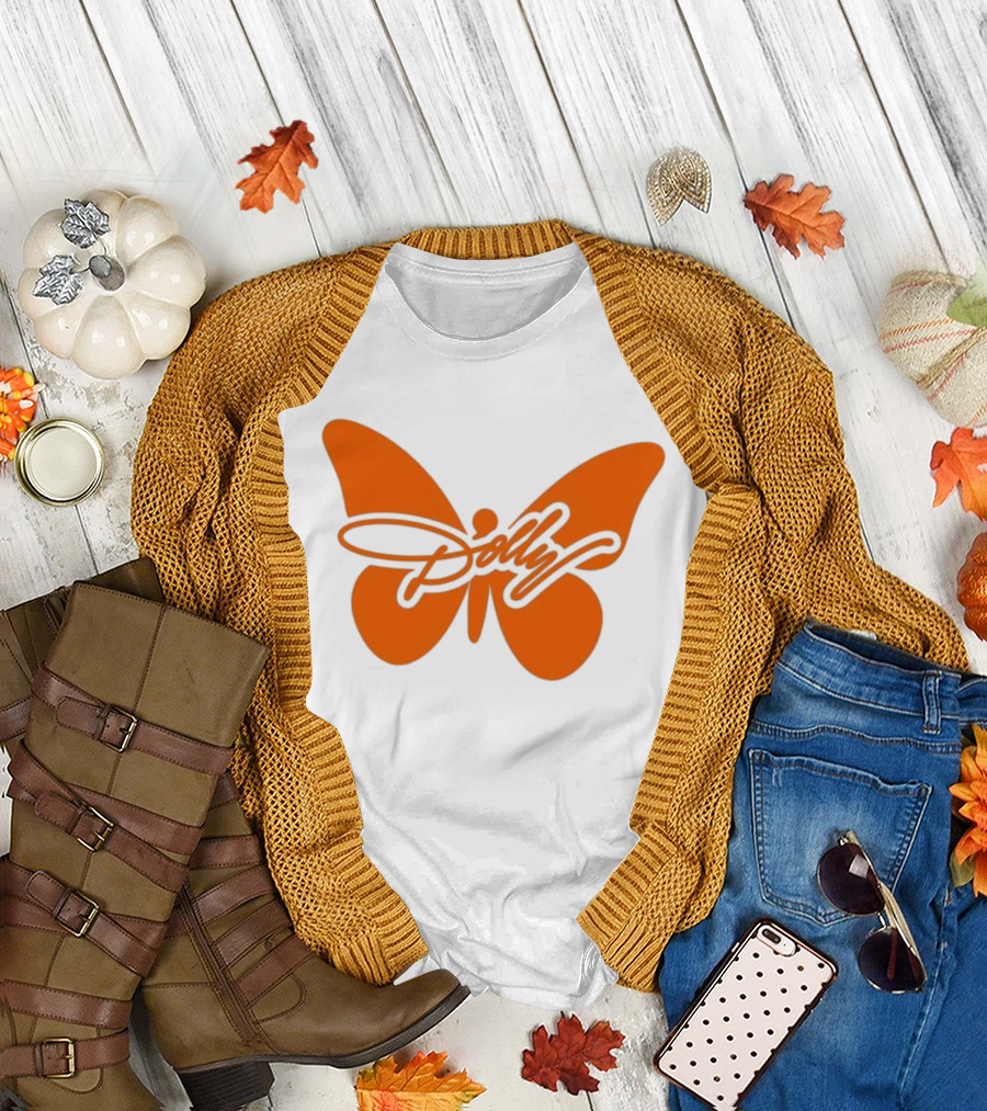 Dolly Parton Butterfly Orange Country Legend T-Shirt