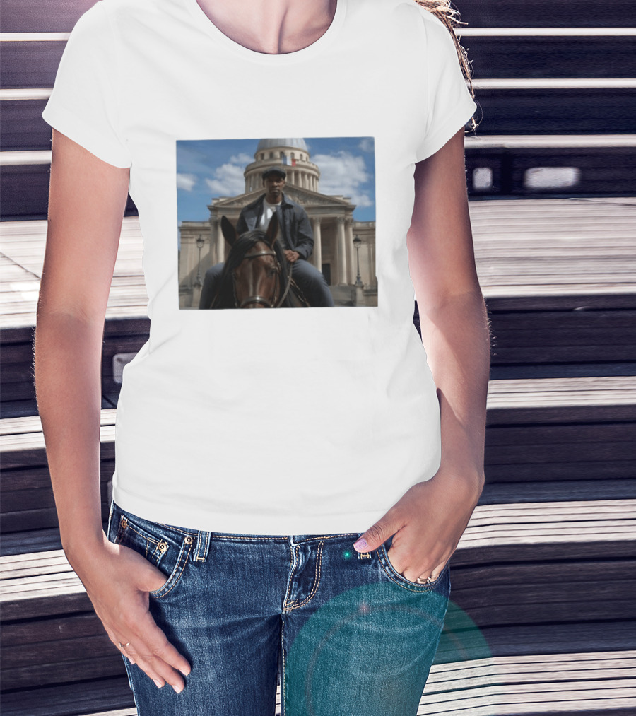 Dolly Parton Lupin Part 4 Assane Diop Horse Riding Pantheon Paris Netflix Series T-Shirt