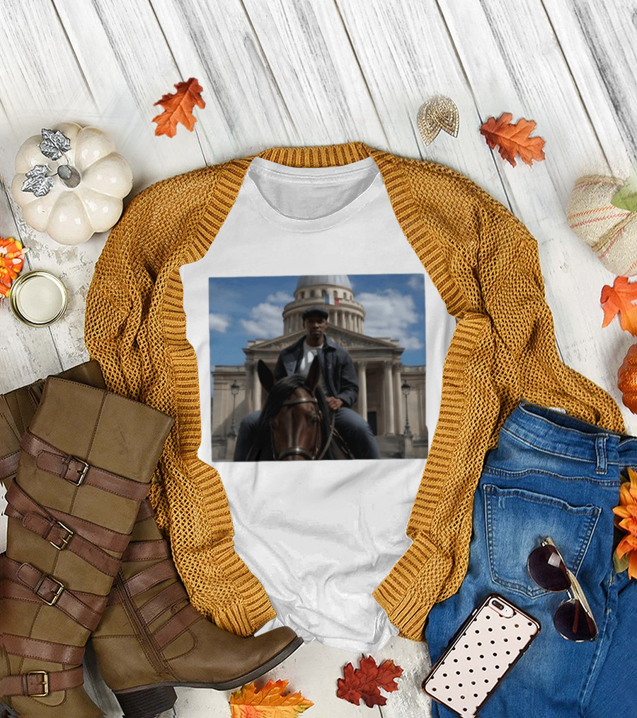 Dolly Parton Lupin Part 4 Assane Diop Horse Riding Pantheon Paris Netflix Series T-Shirt