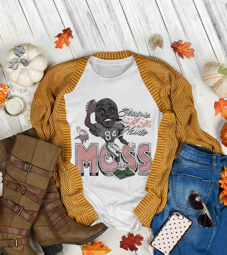 Moss Minnesota Vikings Straight Cash Homie Football Caricature T-Shirt