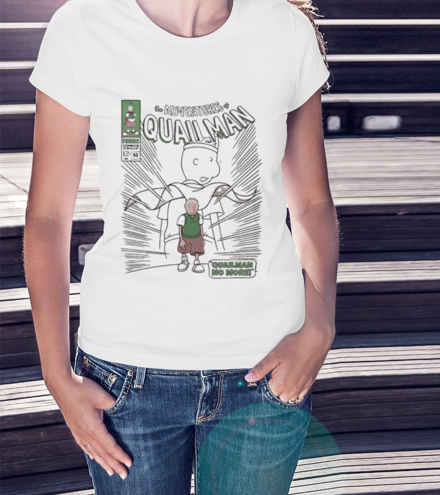 The Adventures Quailman No More Comic Style Retro Hero T-Shirt