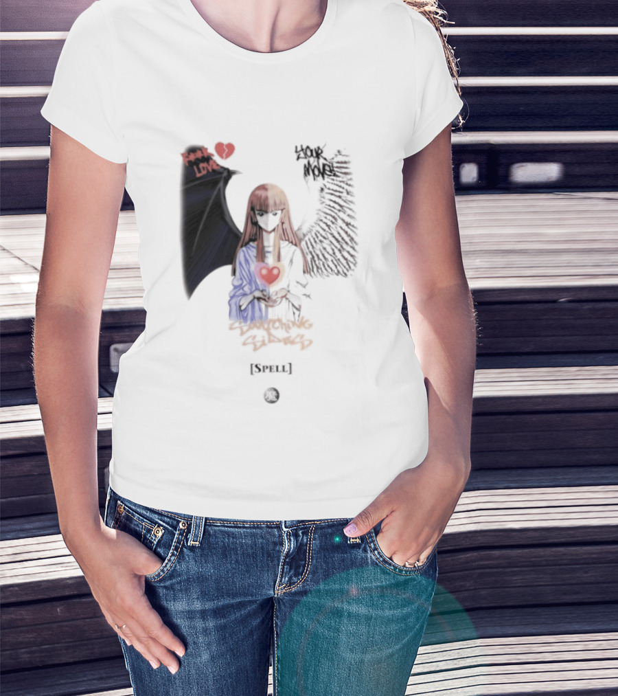 Yu Gi Oh Fuck Love Your Move Switching Sides Spell Dark Angel Heart T-Shirt