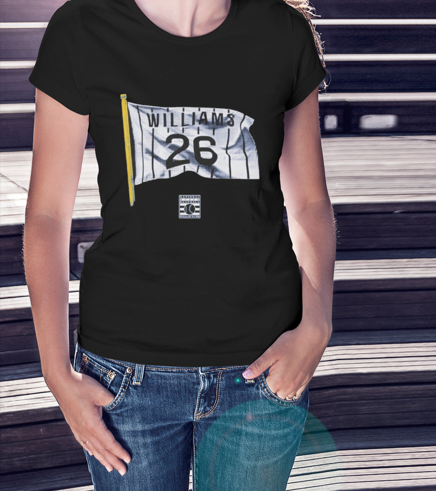Billy Williams 26 Chicago Cubs Flag National Baseball Hall Of Fame T-Shirt