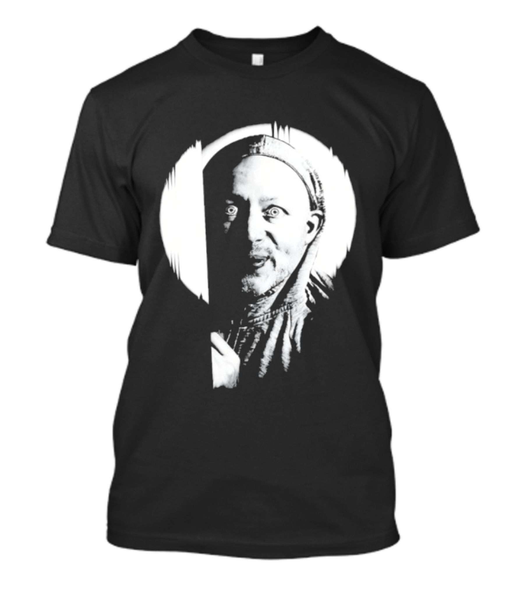 Brian Limond Curious Guy Face Sketch Circle T-Shirt