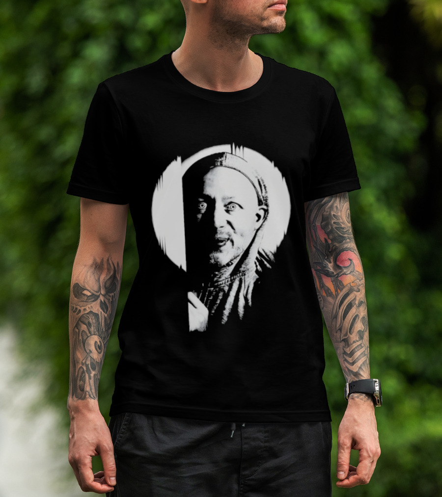 Brian Limond Curious Guy Face Sketch Circle T-Shirt