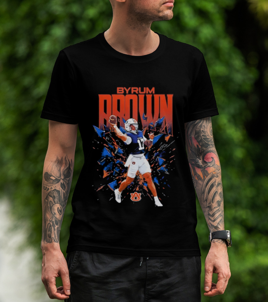 Byrum Brown Auburn Tigers Football Player T-Shirt