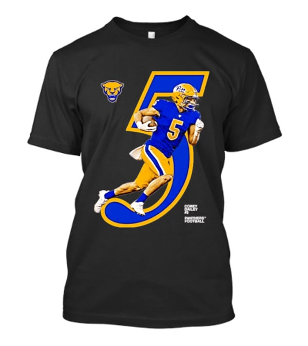 Pitt Panthers Corey Dailey 5 Football Jersey Number T-Shirt