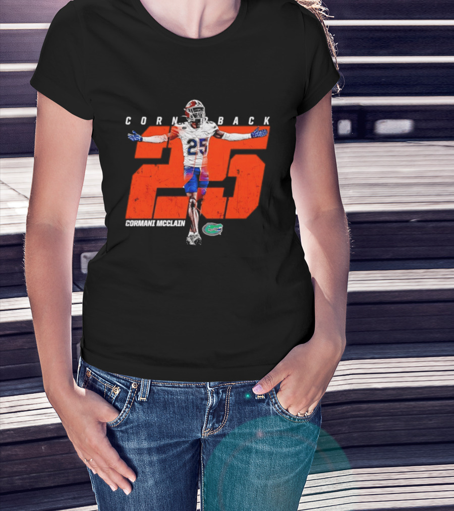 Cormani McClain #25 Corn Back Florida Gators NCAA Football Player T-Shirt