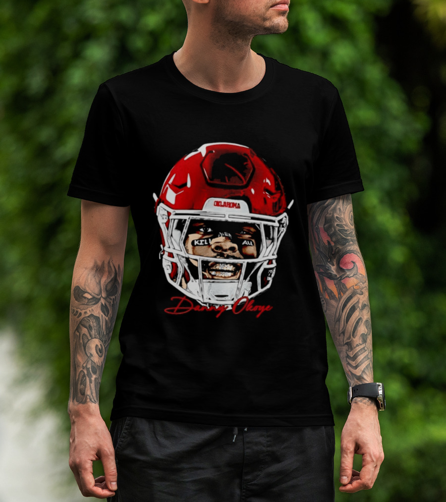 Danny Okoye Oklahoma Sooners Football Helmet Swag T-Shirt
