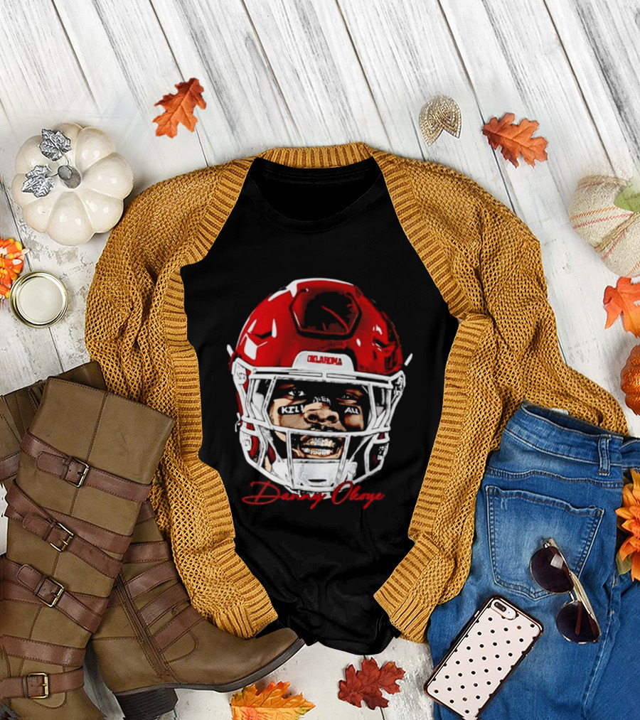 Danny Okoye Oklahoma Sooners Football Helmet Swag T-Shirt